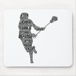 Lacrosse Player Youth Kids Men Boys  Mouse Mat