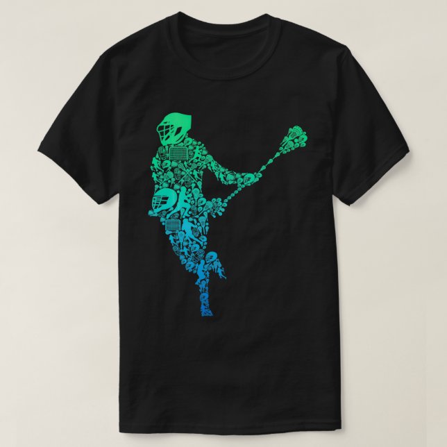 Lacrosse Player Youth Men Boys Kids  T-Shirt (Design Front)