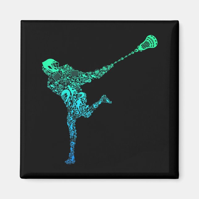 Lacrosse Player Youth Men Kids Boys  Magnet (Front)