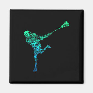 Lacrosse Player Youth Men Kids Boys Magnet