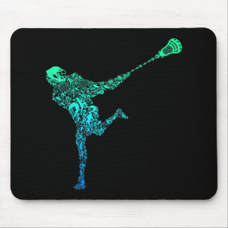 Lacrosse Player Youth Men Kids Boys Mouse Mat