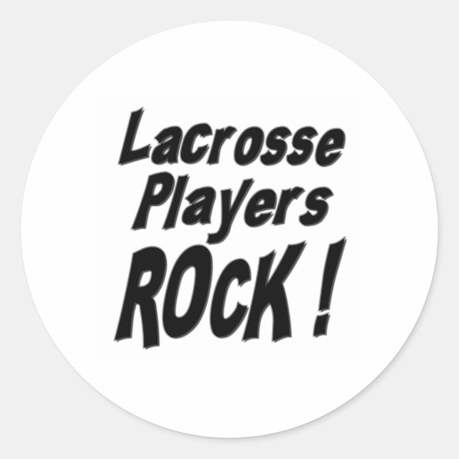 Lacrosse Players Rock! Sticker (Front)