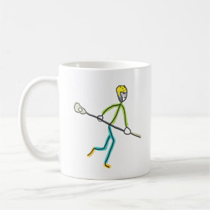 Lacrosse Playing Stickman Coffee Mug