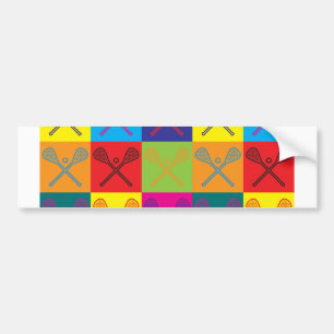 Lacrosse Pop Art Bumper Sticker