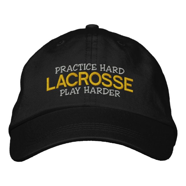 Lacrosse "Practice Hard Play Harder" Embroidered Embroidered Hat (Front)
