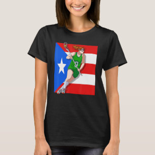 Lacrosse Puerto Rico Flag Vintage Retro Boricua Pl T-Shirt