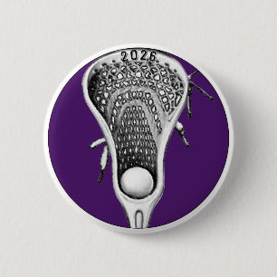 Lacrosse Purple Team Gifts 6 Cm Round Badge