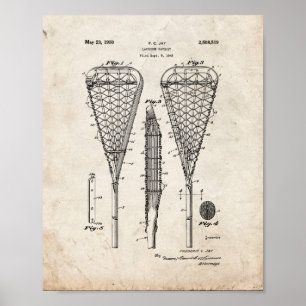 Lacrosse Racquet Patent - Old Look Poster