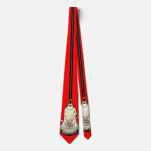 Lacrosse Red Neck Tie (Front)