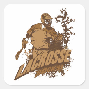 Lacrosse Rocks! Square Sticker