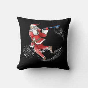 Lacrosse Santa Christmas Cool Lax Sport Ugly X-Mas Cushion