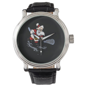 Lacrosse Santa Christmas Cool Lax Sport Ugly X-Mas Watch