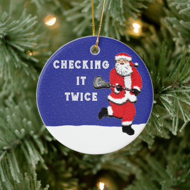 Lacrosse Santa Collectible Ceramic Tree Decoration (Tree)