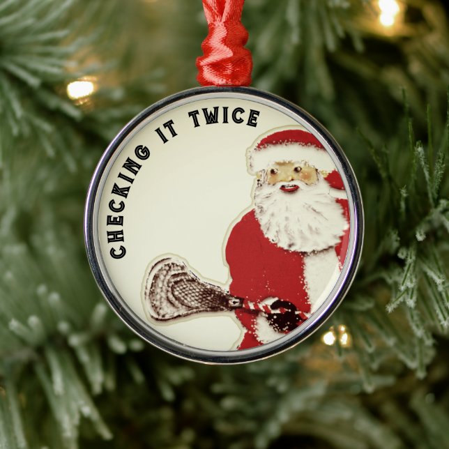 Lacrosse Santa Collectible Metal Tree Decoration (Tree)
