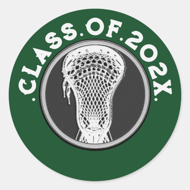 Lacrosse Senior Night Classic Round Sticker (Front)