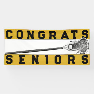 Lacrosse Senior Night Gold Banner