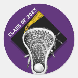 Lacrosse Senior Night Graduation Classic Round Sticker