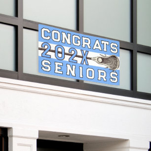 Lacrosse Senior Night Light-Blue Banner