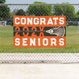 Lacrosse Senior Night Orange Banner