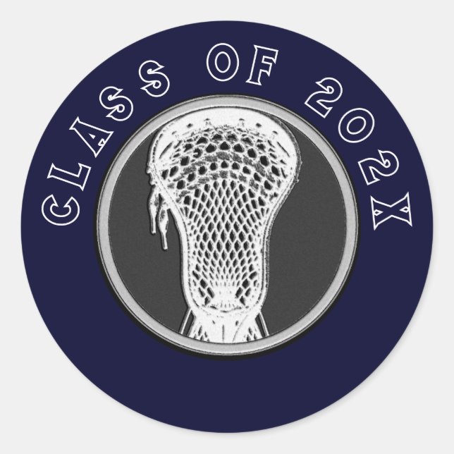 Lacrosse Seniors Classic Round Sticker (Front)