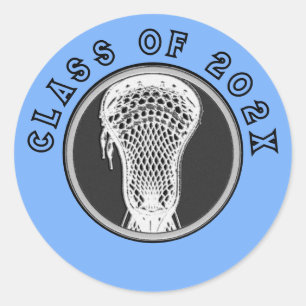 Lacrosse Seniors Light-blue Classic Round Sticker