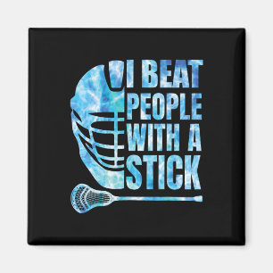 Lacrosse-shirt Lax I Beat People With A Stick Boys Magnet