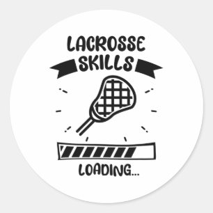 Lacrosse Skills Loading Funny Lacrosse Player Classic Round Sticker