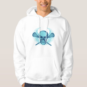 Lacrosse Skull - Blue Hoodie