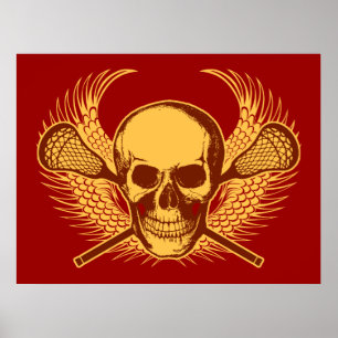 Lacrosse Skull poster