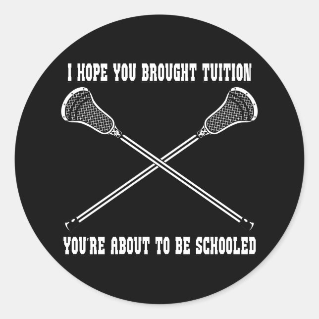 Lacrosse Smack Tuition Sticker (Front)