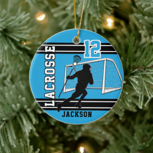 Lacrosse 🥍 Sport - Baby Blue Ceramic Tree Decoration