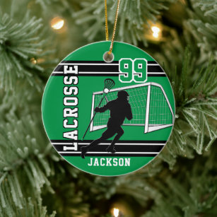 Lacrosse 🥍 Sport - Green Ceramic Tree Decoration