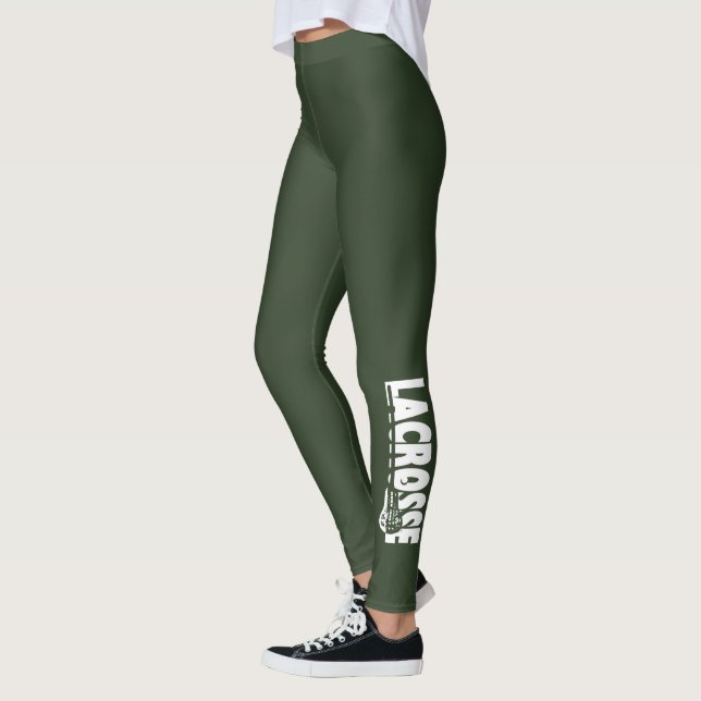 Lacrosse Sport in Evergreen Leggings (Left)