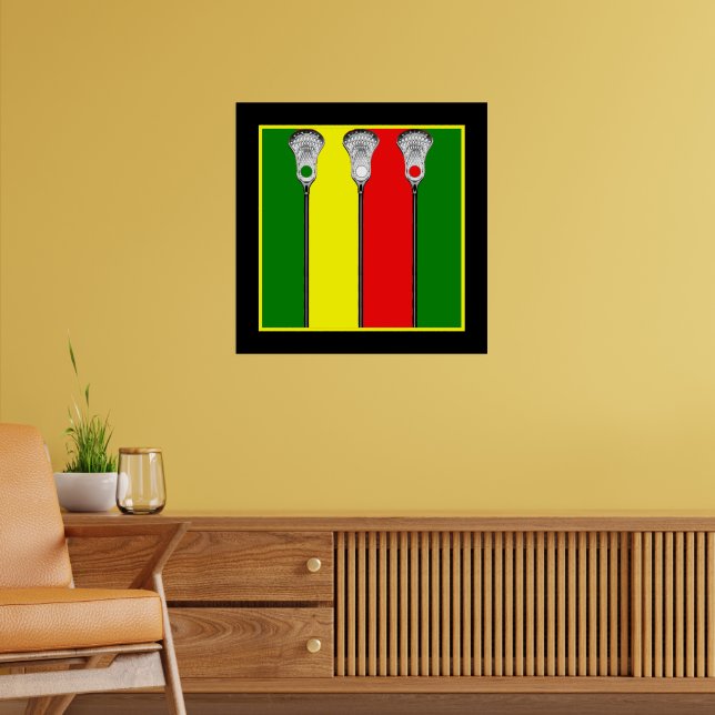 Lacrosse Sports Art Poster (Living Room 2)