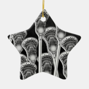 Lacrosse Sports Award Ceramic Tree Decoration
