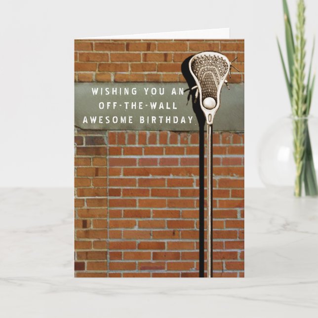 Lacrosse Sports Birthday Card (Front)