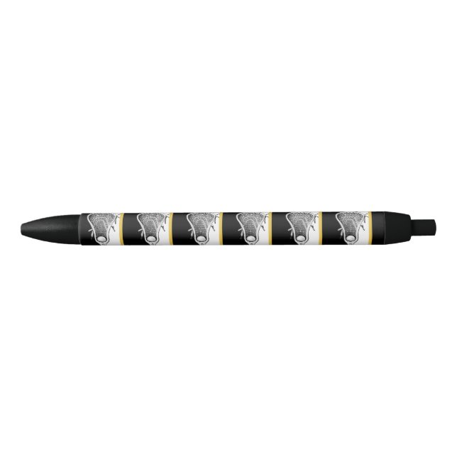 Lacrosse Sports Black Ink Pen (Front)