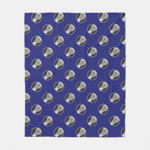 Lacrosse Sports Blue Fleece Blanket