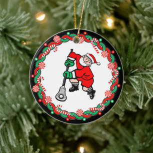 Lacrosse Sports Ceramic Tree Decoration