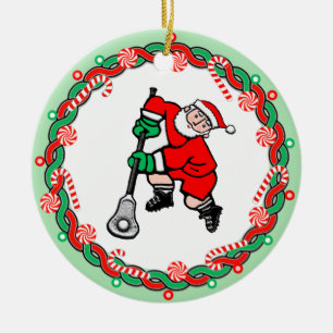 Lacrosse Sports Ceramic Tree Decoration