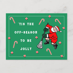 Lacrosse Sports Christmas Holiday Postcard