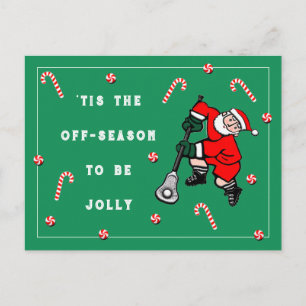 Lacrosse Sports Christmas Holiday Postcard