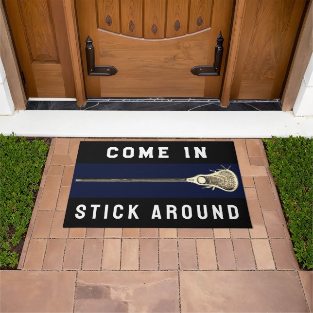 Lacrosse Sports Decor Doormat (Outdoor)