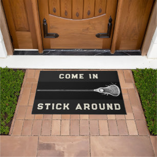 Lacrosse Sports Decor Doormat