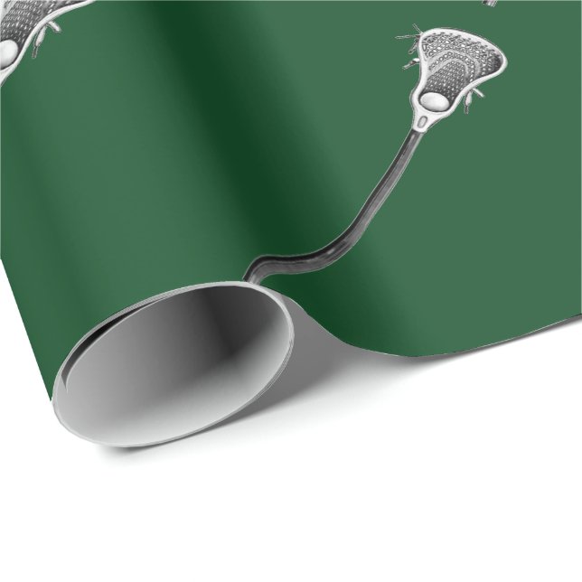 Lacrosse Sports Gift Wrapping Paper (Roll Corner)