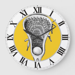 Lacrosse Sports Large Clock