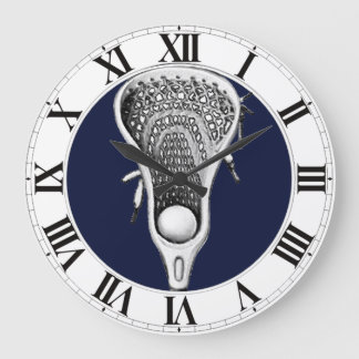 Lacrosse Sports Large Clock