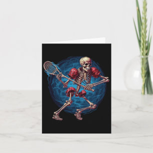 Lacrosse Sports Lover Halloween Lacrosse Player Sk Card