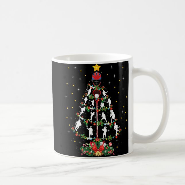 Lacrosse Sports Lover Xmas Santa Hat Lacrosse Chri Coffee Mug (Right)