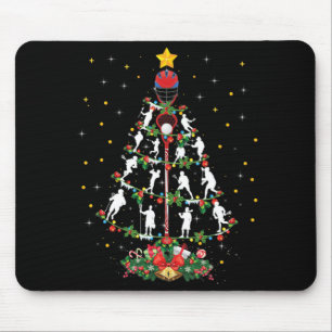 Lacrosse Sports Lover Xmas Santa Hat Lacrosse Chri Mouse Mat